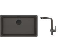 Conjunto grifo de cocina Franke Active L Pull-Out Spray 115.0721.464, fregadero de granito Franke Maris 125.0737.991