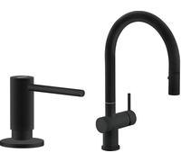 Conjunto grifo de cocina Franke Active Neo 115.0653.404, dispensador de líquidos Franke Active SM 119.0547.906