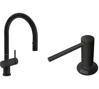Conjunto grifo de cocina Franke Active Neo 115.0653.404, dispensador de líquidos Franke Comfort 112.0753.277
