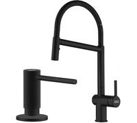 Conjunto grifo de cocina Franke Active Semi Pro Spray 115.0653.409, dispensador de líquidos Franke Active SM 119.0547.906