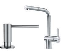 Conjunto grifo de cocina Franke Atlas 115.0521.438, dispensador de líquidos Franke Atlas 112.0717.084