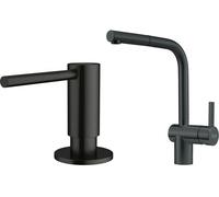 Conjunto grifo de cocina Franke Atlas 115.0550.427, dispensador de líquidos Franke Atlas 112.0717.102