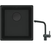 Conjunto grifo de cocina Franke Atlas 115.0550.427, fregadero de granito Franke Maris 125.0697.760