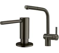 Conjunto grifo de cocina Franke Atlas 115.0628.210, dispensador de líquidos Franke Atlas 112.0717.103