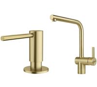 Conjunto grifo de cocina Franke Atlas 115.0681.241, dispensador de líquidos Franke Atlas 112.0717.105