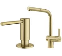 Conjunto grifo de cocina Franke Atlas 115.0681.242, dispensador de líquidos Franke Atlas 112.0717.105