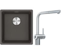 Conjunto grifo de cocina Franke Atlas Neo Sensor 115.0625.523, fregadero de granito Franke Maris 125.0716.374