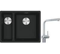 Conjunto grifo de cocina Franke Atlas Neo Sensor 115.0625.523, fregadero de granito Franke Maris 125.0687.268