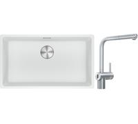 Conjunto grifo de cocina Franke Atlas Neo Sensor 115.0625.523, fregadero de granito Franke Maris 125.0686.711