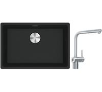 Conjunto grifo de cocina Franke Atlas Neo Sensor 115.0625.523, fregadero de granito Franke Maris 125.0686.715