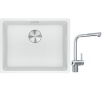 Conjunto grifo de cocina Franke Atlas Neo Sensor 115.0625.523, fregadero de granito Franke Maris 125.0686.719