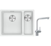 Conjunto grifo de cocina Franke Atlas Neo Sensor 115.0625.523, fregadero de granito Franke Maris 125.0687.267