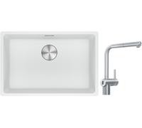 Conjunto grifo de cocina Franke Atlas Neo Sensor 115.0625.523, fregadero de granito Franke Maris 125.0686.727