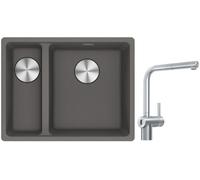 Conjunto grifo de cocina Franke Atlas Neo Sensor 115.0625.523, fregadero de granito Franke Maris 125.0687.270