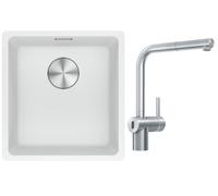 Conjunto grifo de cocina Franke Atlas Neo Sensor 115.0625.523, fregadero de granito Franke Maris 125.0687.251