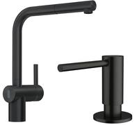 Conjunto grifo de cocina Franke Atlas Neo Sensor 115.0625.527, dispensador de líquidos Franke Atlas 112.0717.102