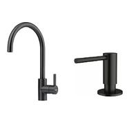 Conjunto grifo de cocina Franke Eos 115.0613.590, dispensador de líquidos Franke Atlas 112.0717.102