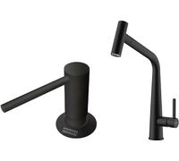 Conjunto grifo de cocina Franke Icon 115.0625.190, dispensador de líquidos Franke Comfort 112.0753.277