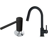 Conjunto grifo de cocina Franke Lina 115.0626.053, dispensador de líquidos Franke Comfort 112.0652.763