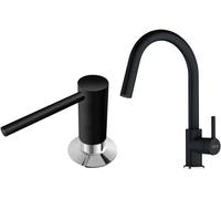 Conjunto grifo de cocina Franke Lina 115.0626.055, dispensador de líquidos Franke Comfort 119.0578.743