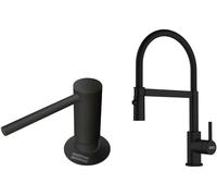 Conjunto grifo de cocina Franke Lina 115.0725.838, dispensador de líquidos Franke Comfort 112.0753.277