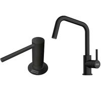 Conjunto grifo de cocina Franke Lina 115.0728.477, dispensador de líquidos Franke Comfort 112.0753.277