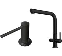 Conjunto grifo de cocina Franke Lina 120.0730.802, dispensador de líquidos Franke Comfort 112.0753.277