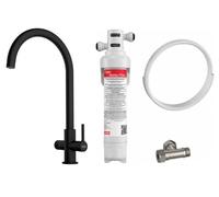 Conjunto grifo de cocina Franke Lina 120.0730.807, filtro para fregadero Franke Clear Water 150.0730.809