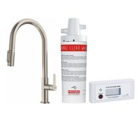Conjunto grifo de cocina Franke Maris Slim Clear Water J Pull-Out 120.0736.604, filtro para fregadero Franke Clear Water 133.0284.025