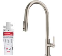 Conjunto grifo de cocina Franke Maris Slim Clear Water J Pull-Out 120.0736.604, filtro para fregadero Franke Pro M Connect 150.0752.886