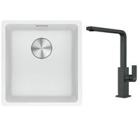 Conjunto grifo de cocina Franke Mythos 115.0550.441, fregadero de granito Franke Maris 125.0687.251