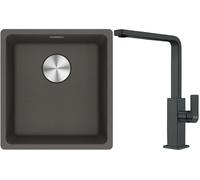 Conjunto grifo de cocina Franke Mythos 115.0550.441, fregadero de granito Franke Maris 125.0716.374