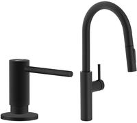 Conjunto grifo de cocina Franke Pescara L Slide-In 115.0575.968, dispensador de líquidos Franke Active SM 119.0547.906