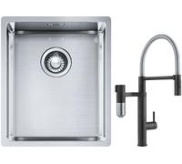Conjunto grifo de cocina Franke Vital Semi-Pro 120.0621.313, fregadero de acero Franke Box 127.0453.653