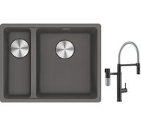 Conjunto grifo de cocina Franke Vital Semi-Pro 120.0621.313, fregadero de granito Franke Maris 125.0687.270