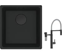 Conjunto grifo de cocina Franke Vital Semi-Pro 120.0621.313, fregadero de granito Franke Maris 125.0697.760