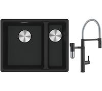 Conjunto grifo de cocina Franke Vital Semi-Pro 120.0621.313, fregadero de granito Franke Maris 125.0687.264