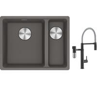 Conjunto grifo de cocina Franke Vital Semi-Pro 120.0621.313, fregadero de granito Franke Maris 125.0687.266