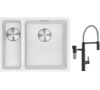Conjunto grifo de cocina Franke Vital Semi-Pro 120.0621.313, fregadero de granito Franke Maris 125.0687.271