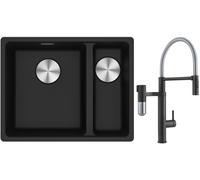 Conjunto grifo de cocina Franke Vital Semi-Pro 120.0621.313, fregadero de granito Franke Maris 125.0687.265