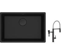 Conjunto grifo de cocina Franke Vital Semi-Pro 120.0621.313, fregadero de granito Franke Maris 125.0697.758