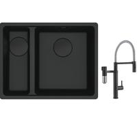 Conjunto grifo de cocina Franke Vital Semi-Pro 120.0621.313, fregadero de granito Franke Maris 125.0697.756