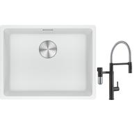 Conjunto grifo de cocina Franke Vital Semi-Pro 120.0621.313, fregadero de granito Franke Maris 125.0686.719