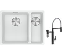 Conjunto grifo de cocina Franke Vital Semi-Pro 120.0621.313, fregadero de granito Franke Maris 125.0687.267