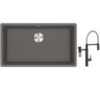 Conjunto grifo de cocina Franke Vital Semi-Pro 120.0621.313, fregadero de granito Franke Maris 125.0686.639