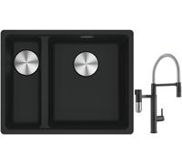 Conjunto grifo de cocina Franke Vital Semi-Pro 120.0621.313, fregadero de granito Franke Maris 125.0687.268