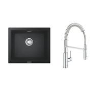 Conjunto grifo de cocina Grohe Get 30361000, fregadero de granito Grohe K700 31654AP0