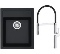 Conjunto grifo de cocina Oltens Borga 35207100, fregadero Tectonite Franke Sirius 114.0496.104