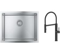 Conjunto grifo de cocina Oltens Borga 35207300, fregadero de acero Grohe K700 31726SD0