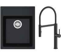 Conjunto grifo de cocina Oltens Borga 35207300, fregadero Tectonite Franke Sirius 114.0496.104